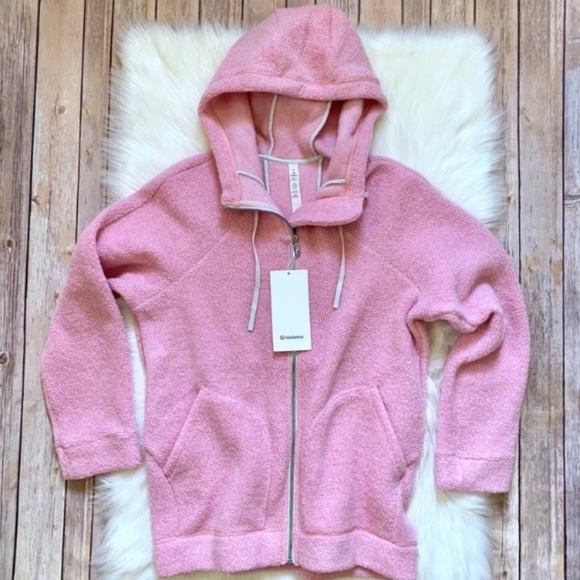 lululemon athletica Tops - Lululemon So Sherpa Pink Hooded Jacket